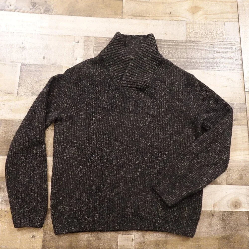 Banana Republic Ribbed Popover Shawl Sweater – Men’s Size Large – Italian Yarn‎